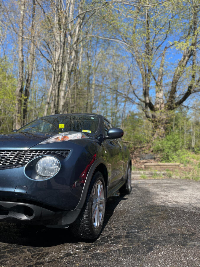 dirty car being cleaned